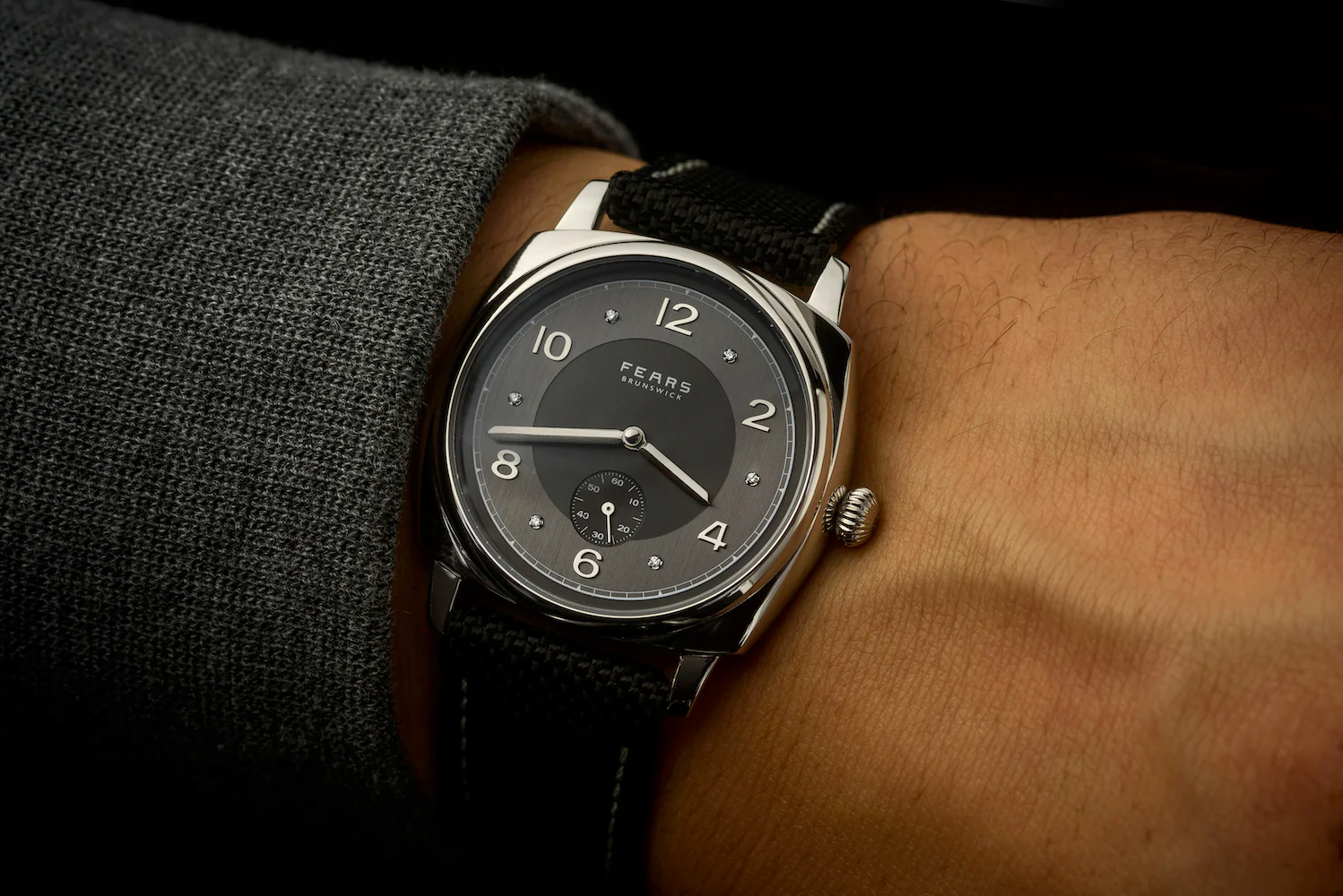 Fears Brunswick PT Anthracite Grey Diamond Watch - Image 6