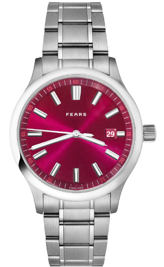 Fears Redcliff 39.5 Date Cherry Red Watch