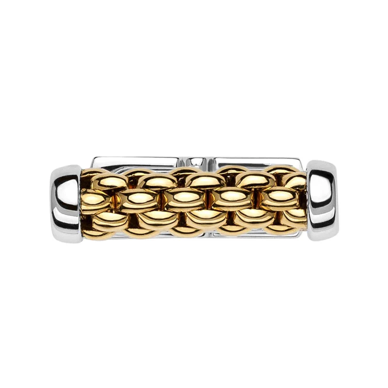 Fope Essentials 18ct Yellow White Gold Cufflinks - Image 2