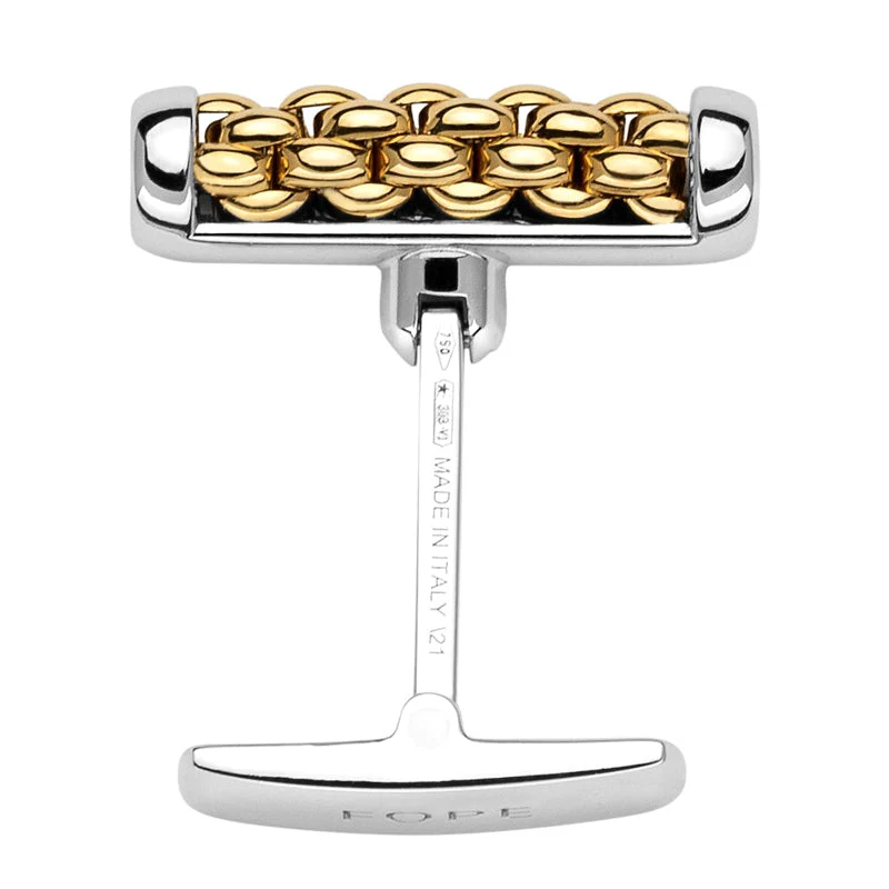 Fope Essentials 18ct Yellow White Gold Cufflinks - Image 4
