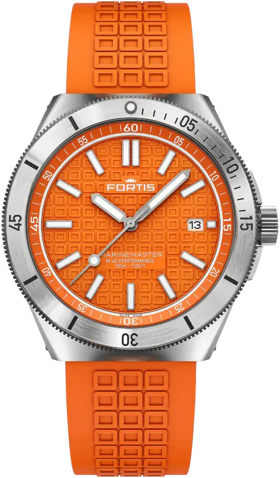 Fortis Marinemaster M-40 Amber Orange Watch