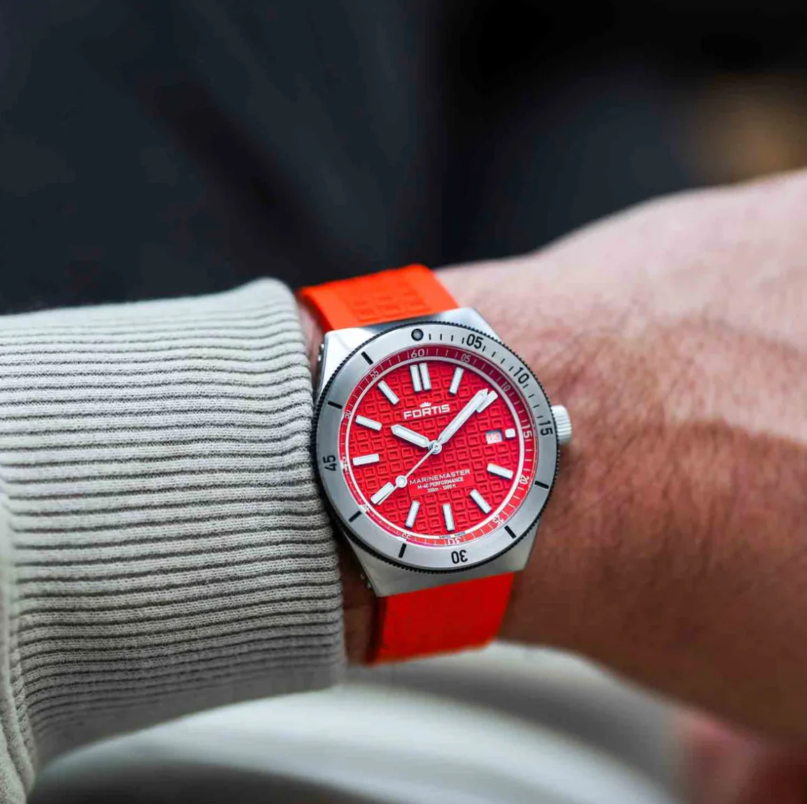 Fortis Marinemaster M-40 Amber Orange Watch - Image 5