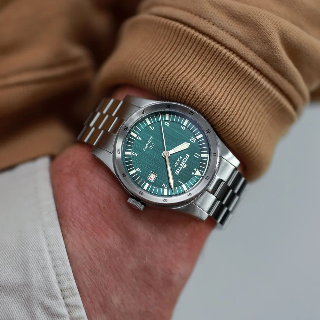 Fortis Flieger F-41 Automatic Petrol Watch - Image 2