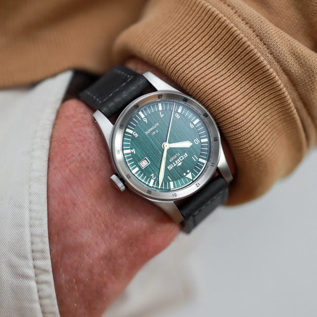 Fortis Flieger F-41 Automatic Petrol Watch - Image 2