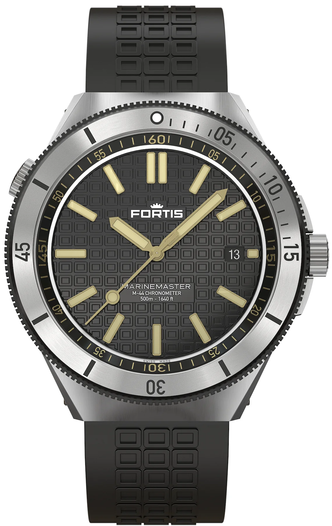 Fortis Marinemaster M 44 Black Resin Watch