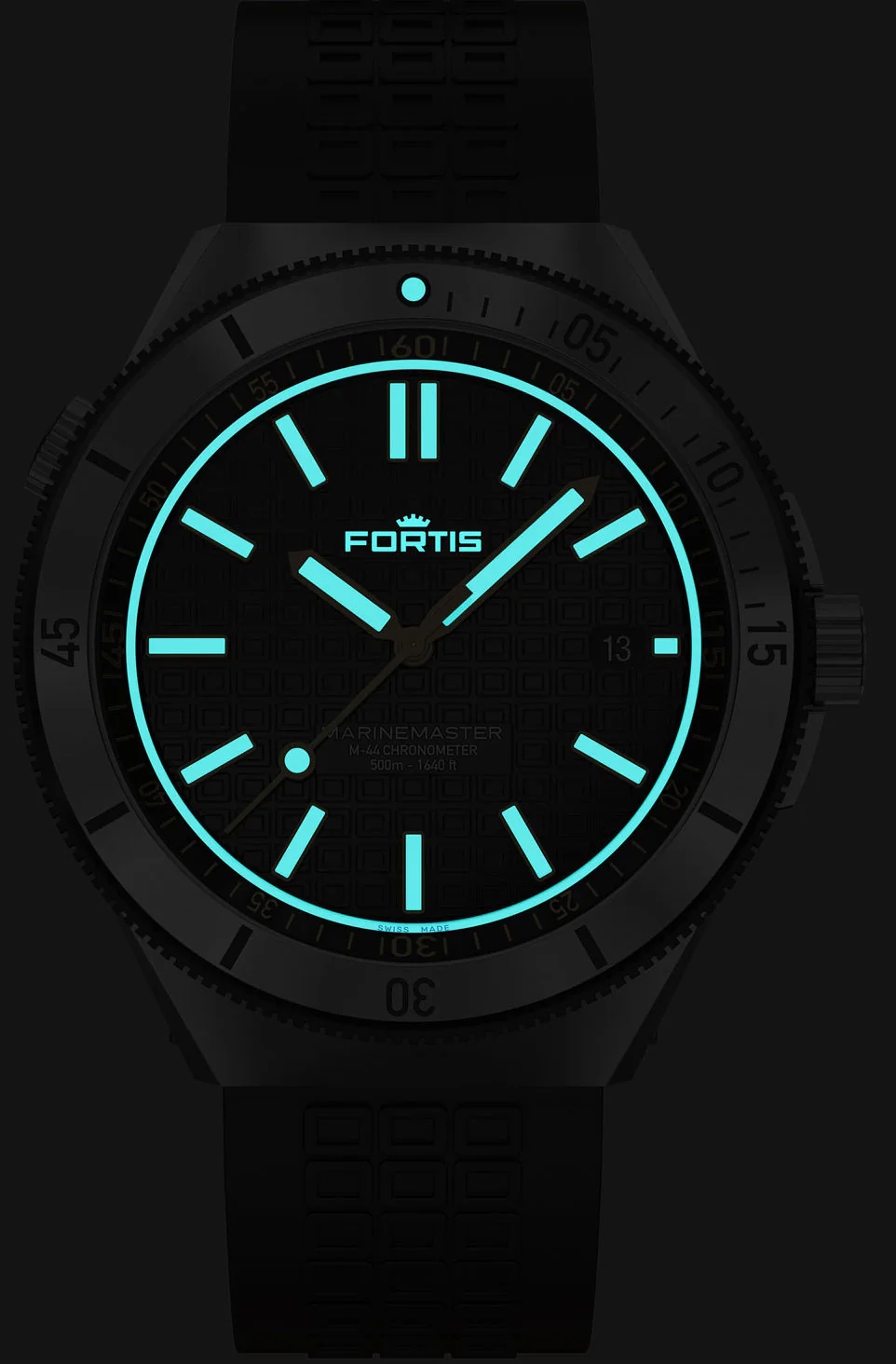 Fortis Marinemaster M 44 Black Resin Watch - Image 2