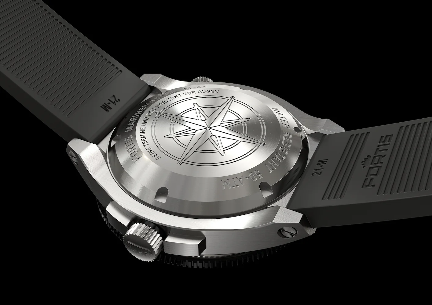 Fortis Marinemaster M 44 Black Resin Watch - Image 7