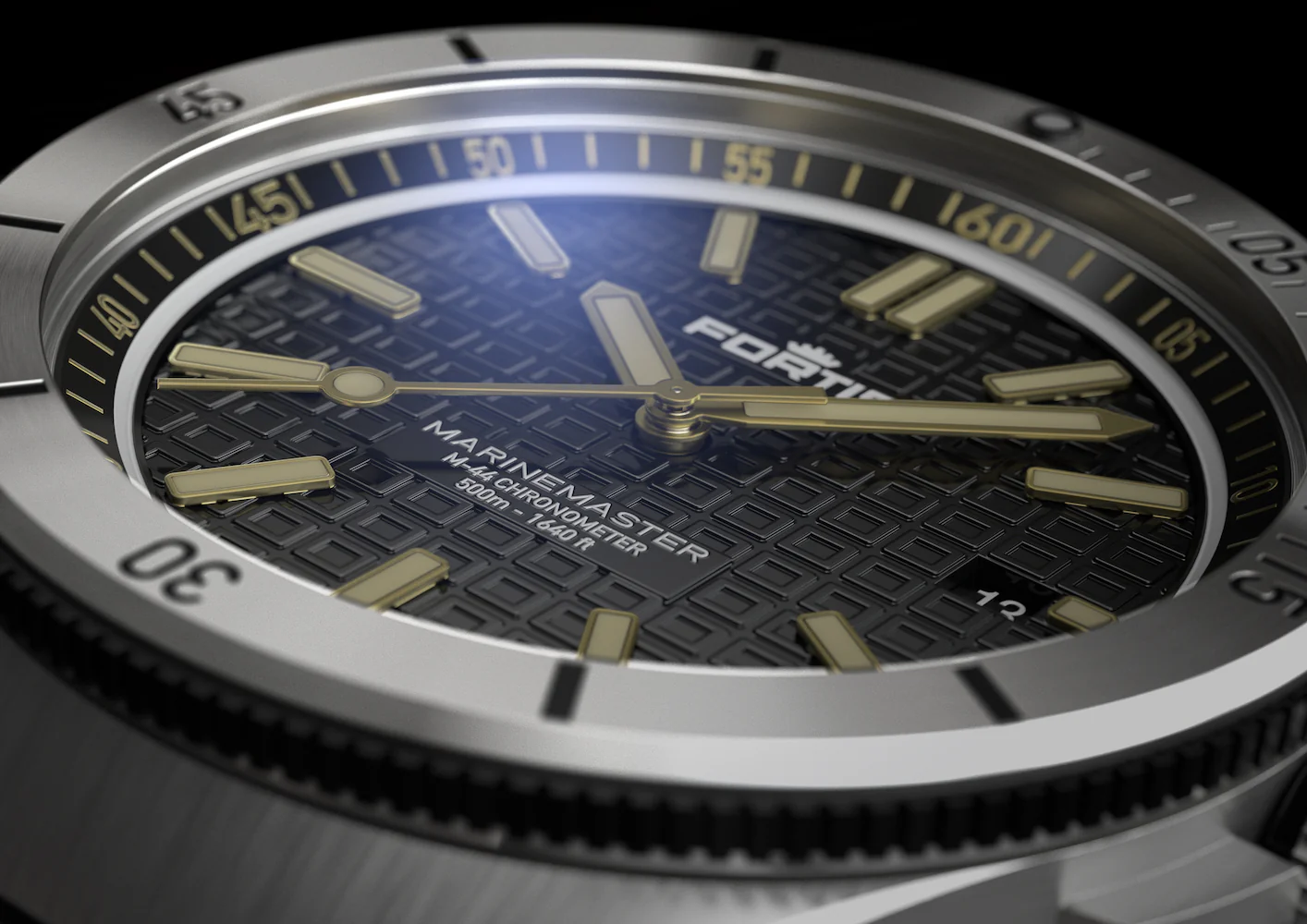 Fortis Marinemaster M 44 Black Resin Watch - Image 9