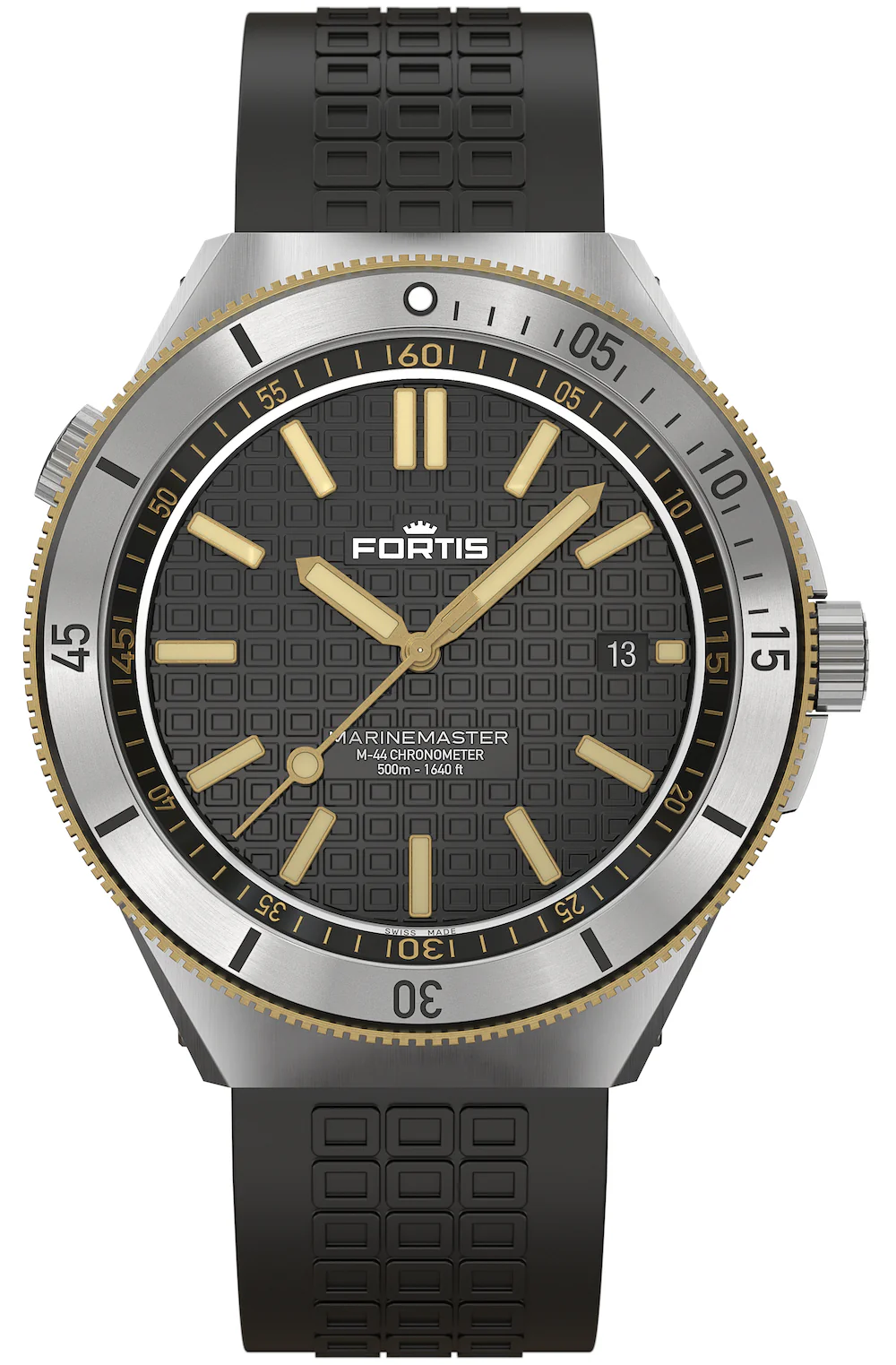 Fortis Marinemaster M 44 Black Resin Gold Limited Edition Watch