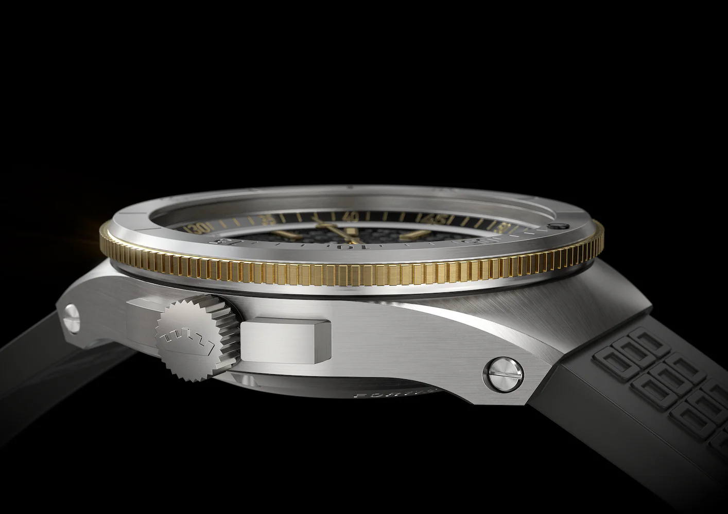 Fortis Marinemaster M 44 Black Resin Gold Limited Edition Watch - Image 5