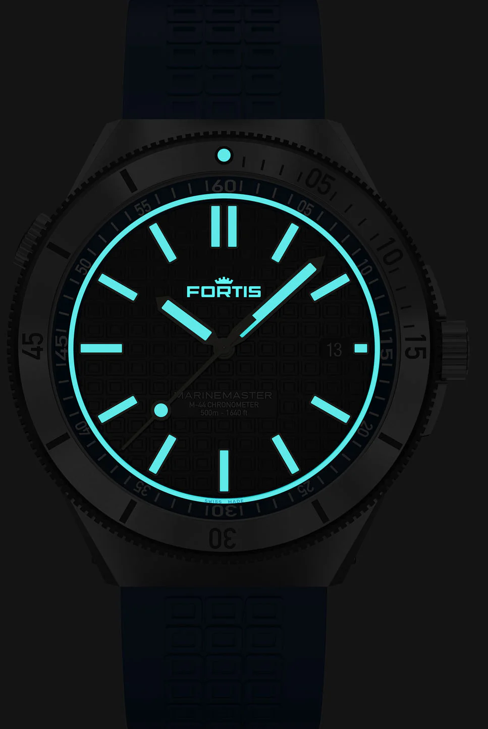 Fortis Marinemaster M 44 Ocean Blue Watch - Image 2