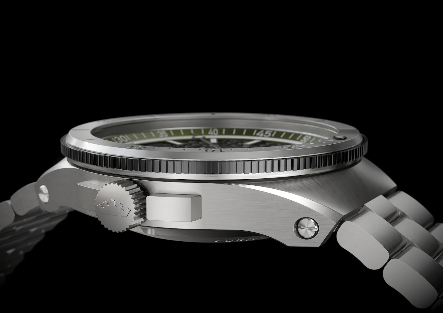 Fortis Marinemaster M 44 Woodpecker Green Bracelet Watch - Image 7