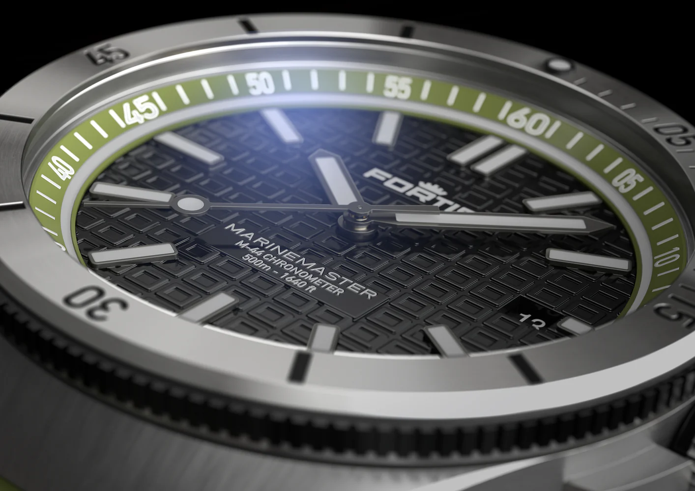 Fortis Marinemaster M 44 Woodpecker Green Watch - Image 10