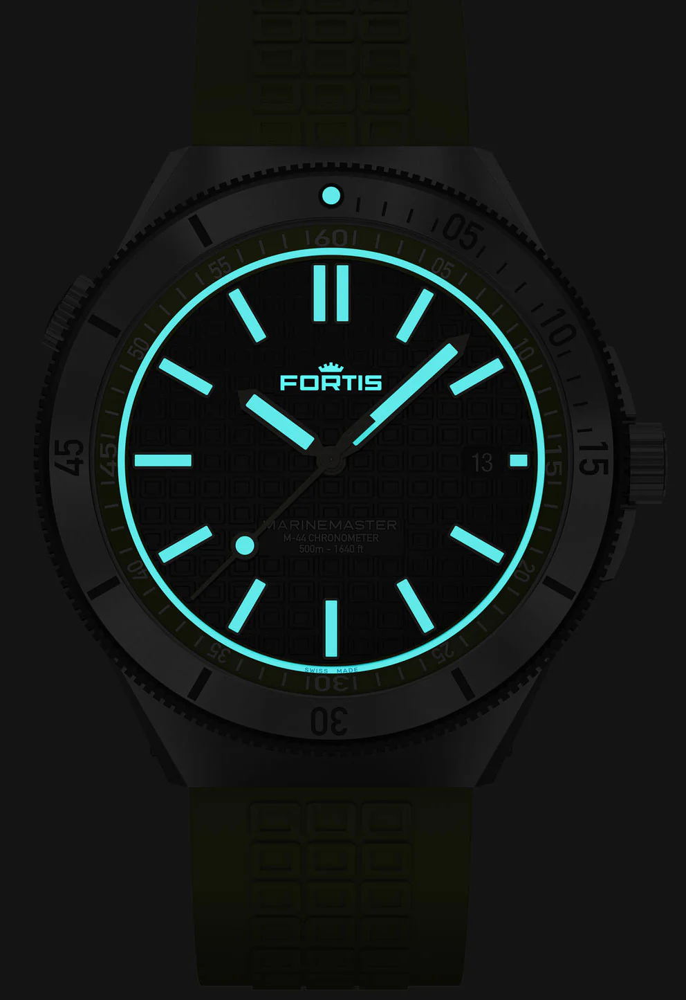 Fortis Marinemaster M 44 Woodpecker Green Watch - Image 2