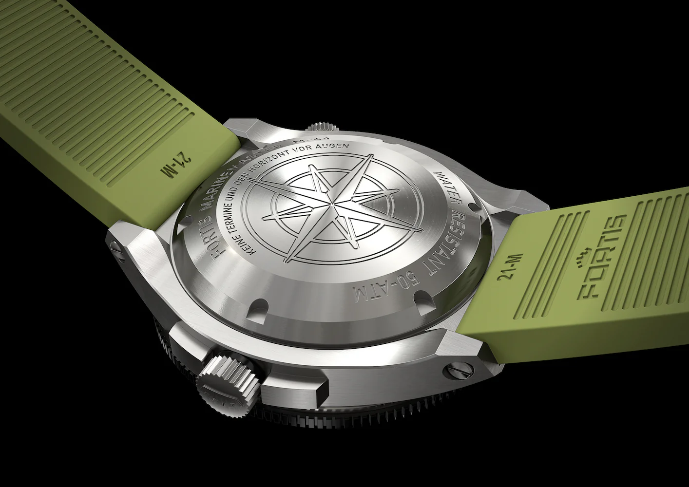 Fortis Marinemaster M 44 Woodpecker Green Watch - Image 3