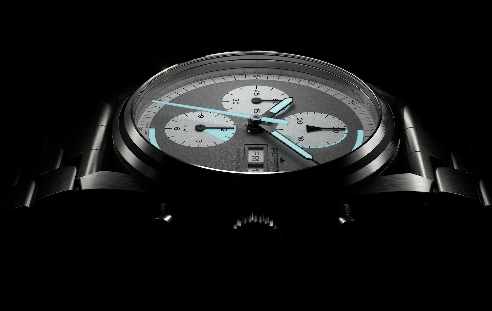 Fortis Stratoliner Cool Grey Bracelet Watch - Image 6