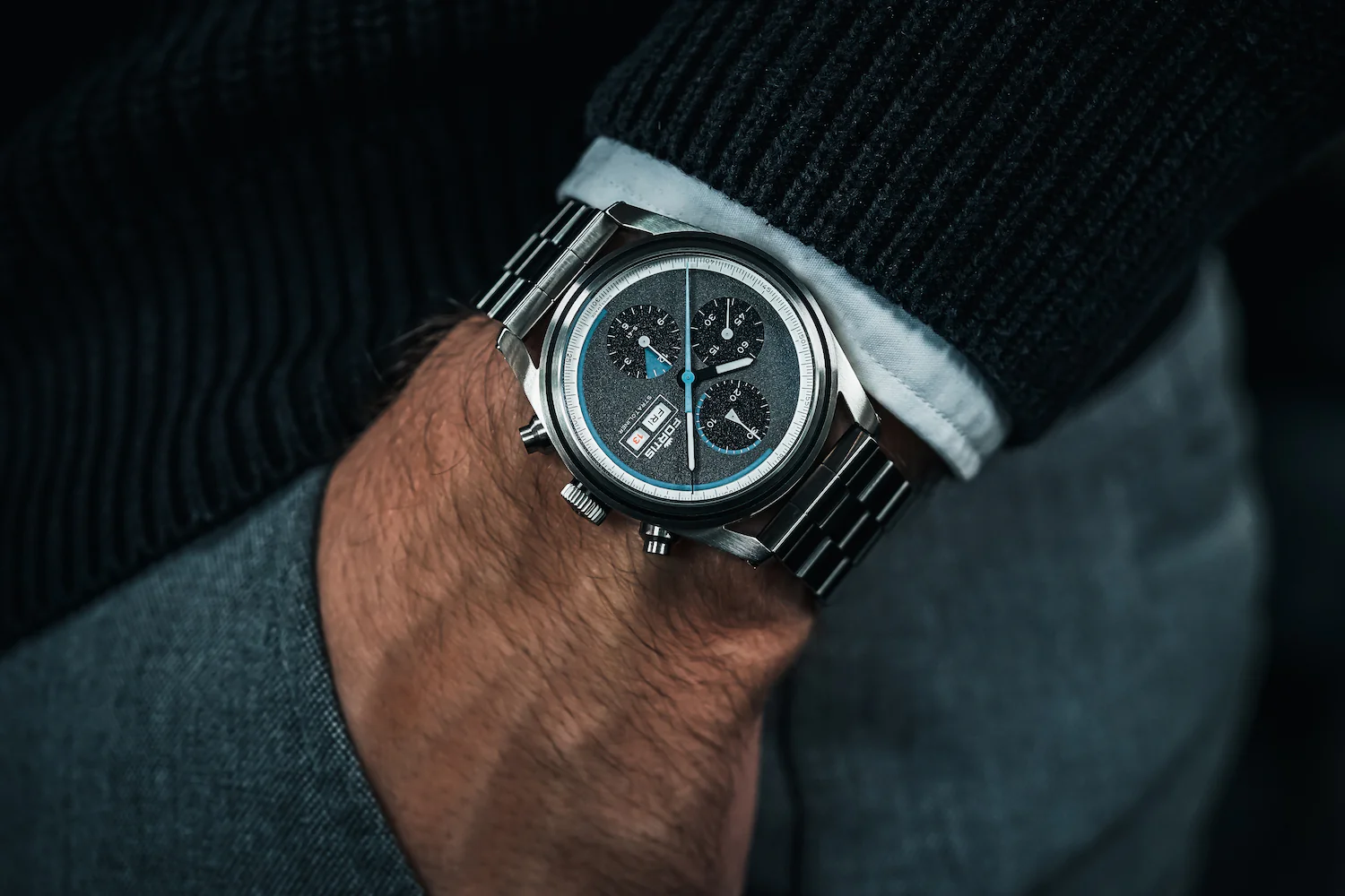 Fortis Stratoliner Cosmic Grey Bracelet Watch - Image 8