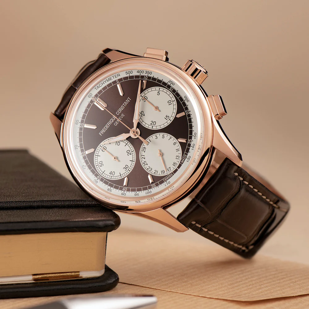 Frederique Constant Watch Flyback Chrono Gold - Image 5