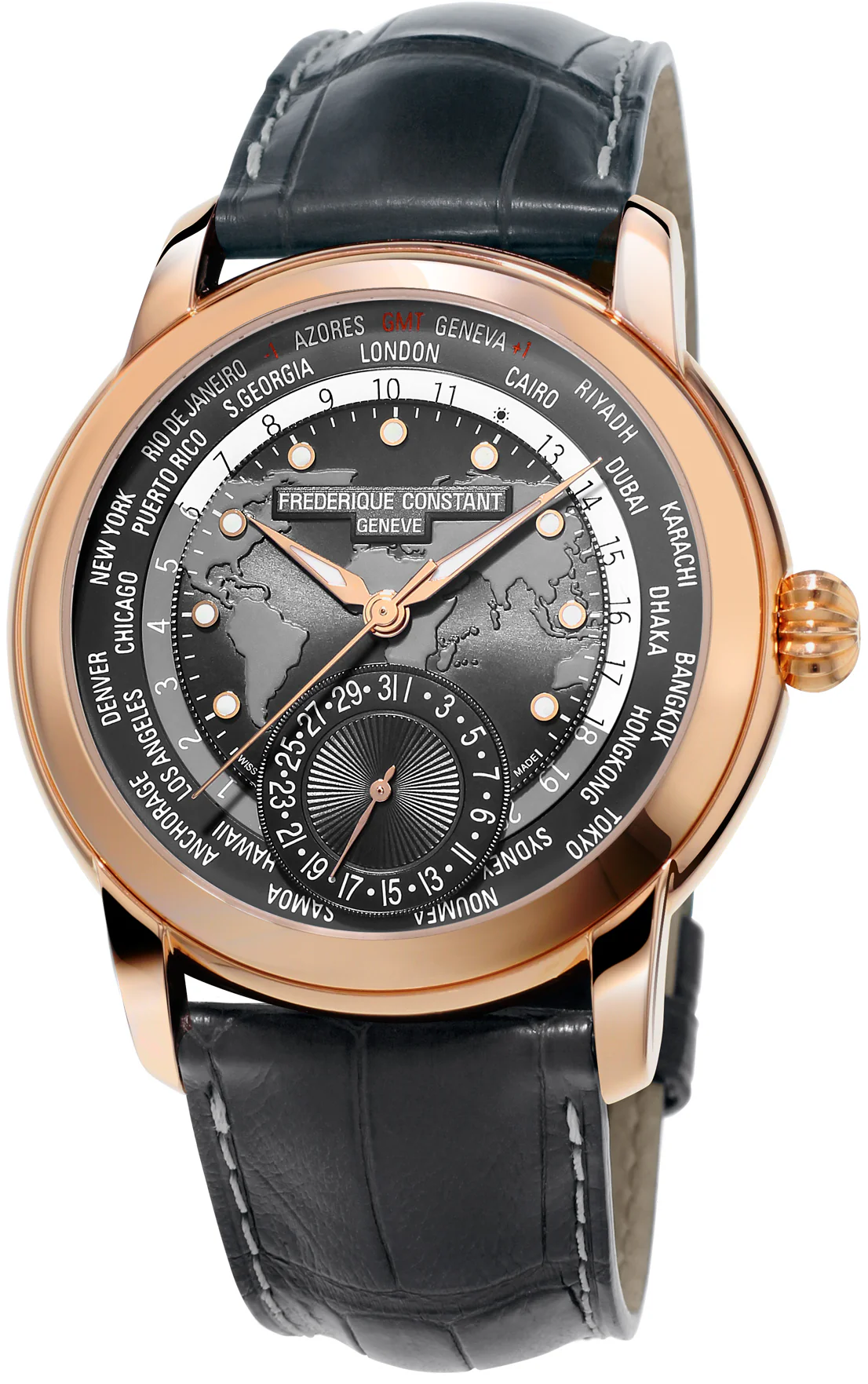 Frederique Constant Watch Worldtimer Manufacture Mens