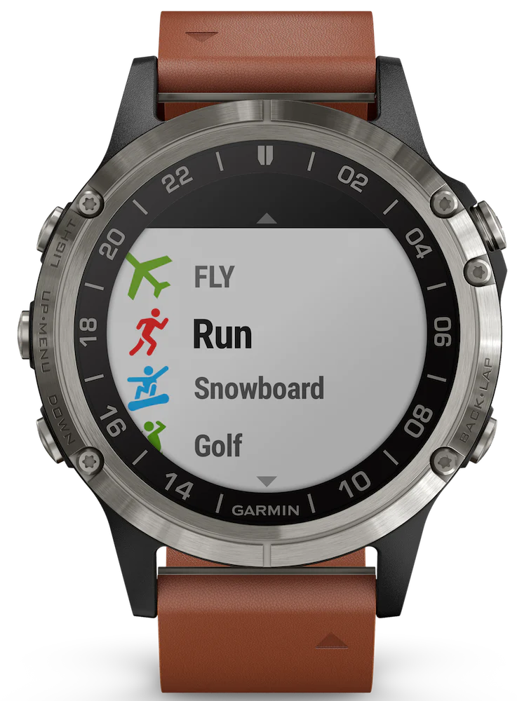 Garmin Watch D2 Delta Aviator Watch Brown Leather Band - Image 6