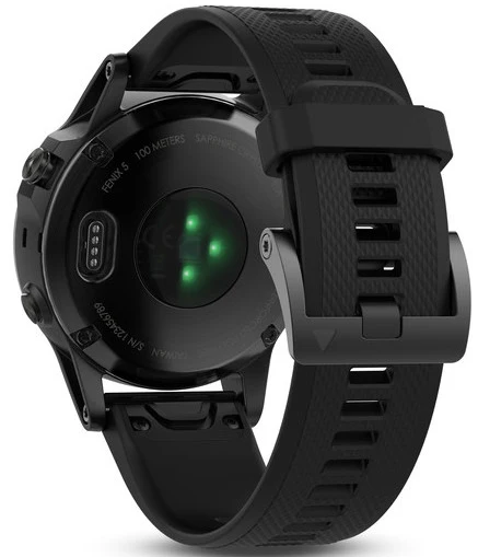 Garmin Watch Fenix 5 Black Sapphire With Black Band - Image 4