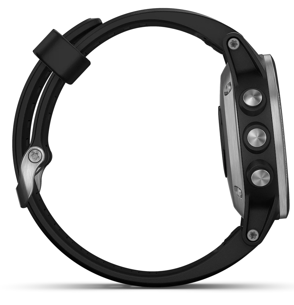 Garmin Watch Fenix 5S Plus Sapphire Black with Black Band - Image 2