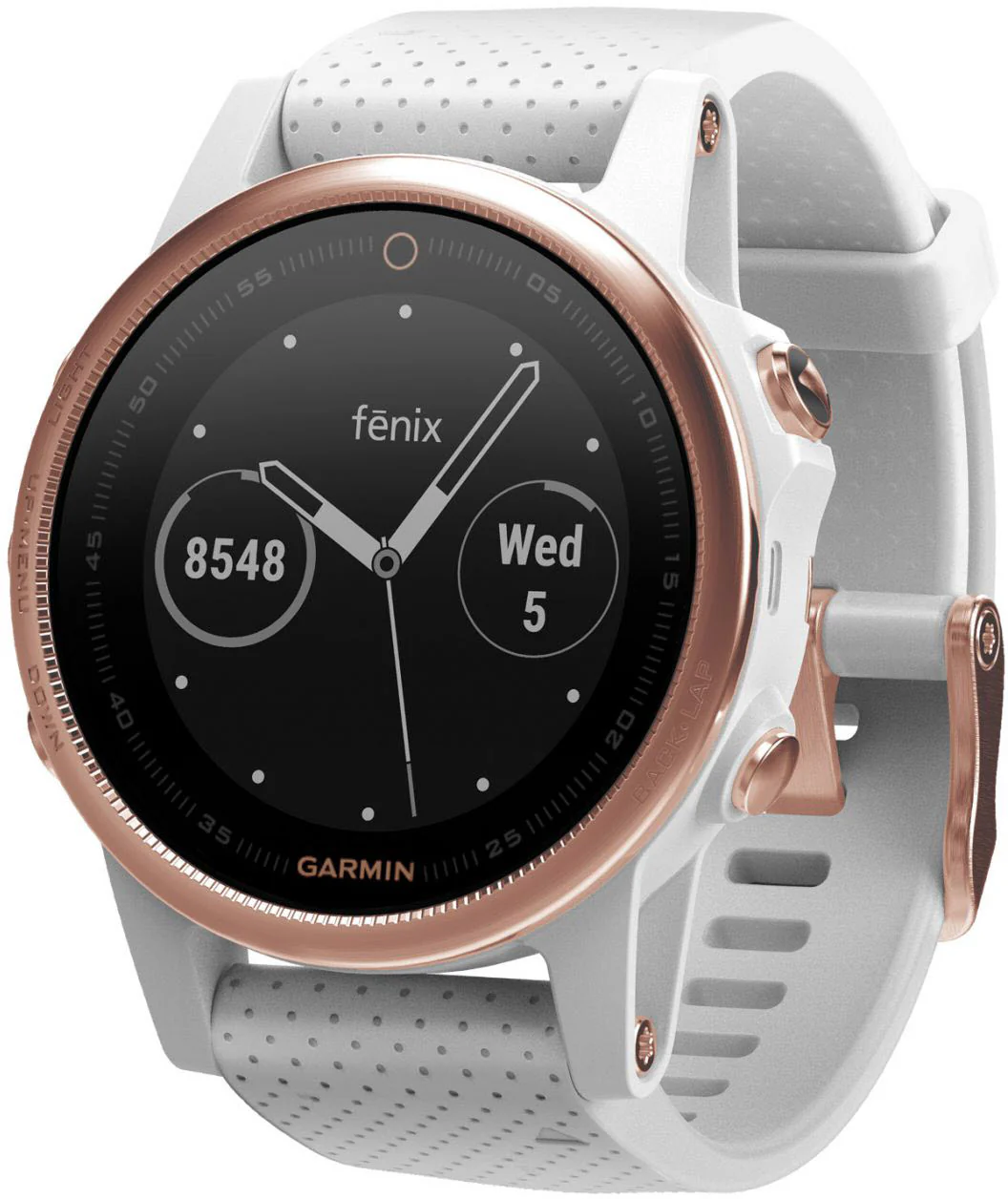 Garmin Watch Fenix 5S Rose Gold White Band - Image 2