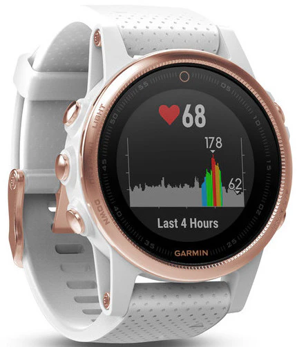 Garmin Watch Fenix 5S Rose Gold White Band - Image 5