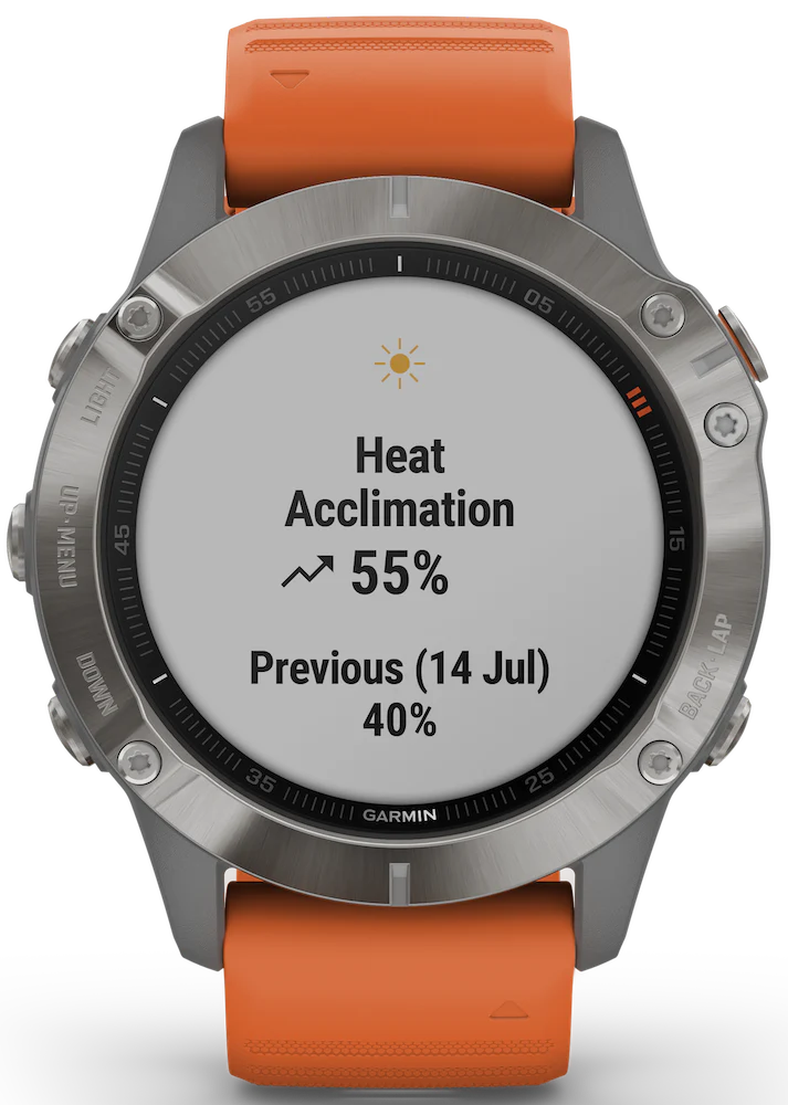 Garmin Watch Fenix 6 Sapphire Orange Band D - Image 5