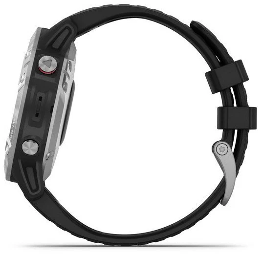 Garmin Watch Fenix 6 Silver With Black Band - Image 4