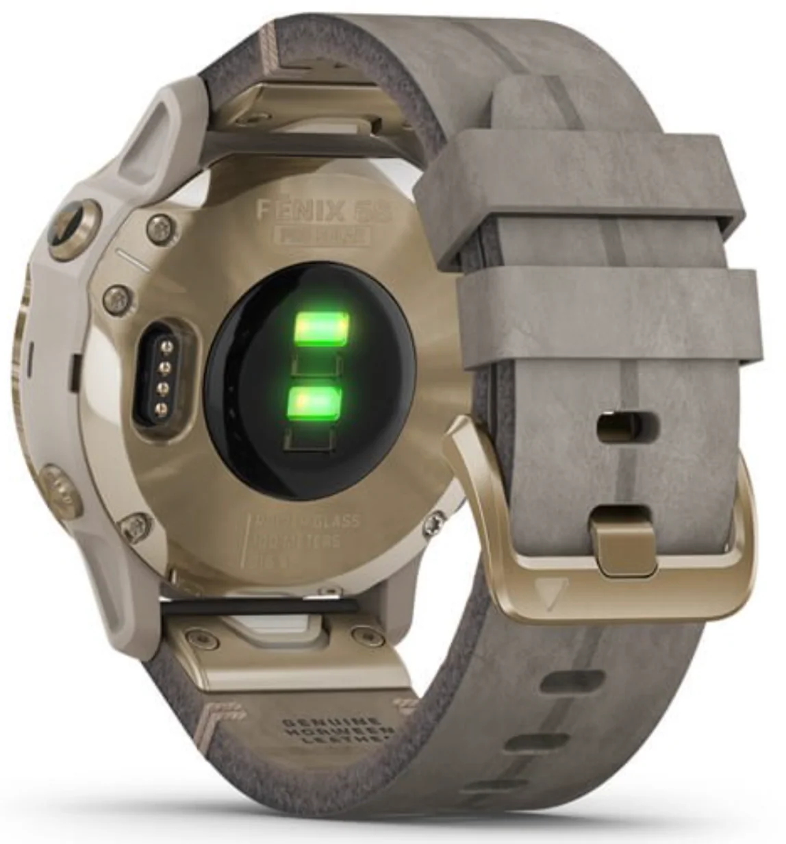 Garmin Watch Fenix 6S Pro Solar Light Gold With Shale Suede Band D - Image 4
