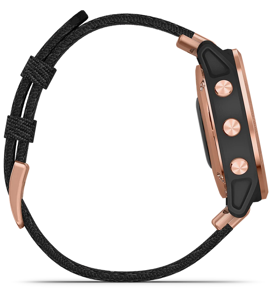 Garmin Watch Fenix 6S Sapphire Rose Gold Nylon Band D - Image 3