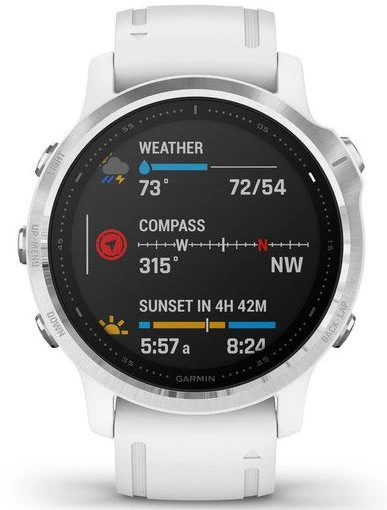 Garmin Watch Fenix 6S White With White Band - Image 3