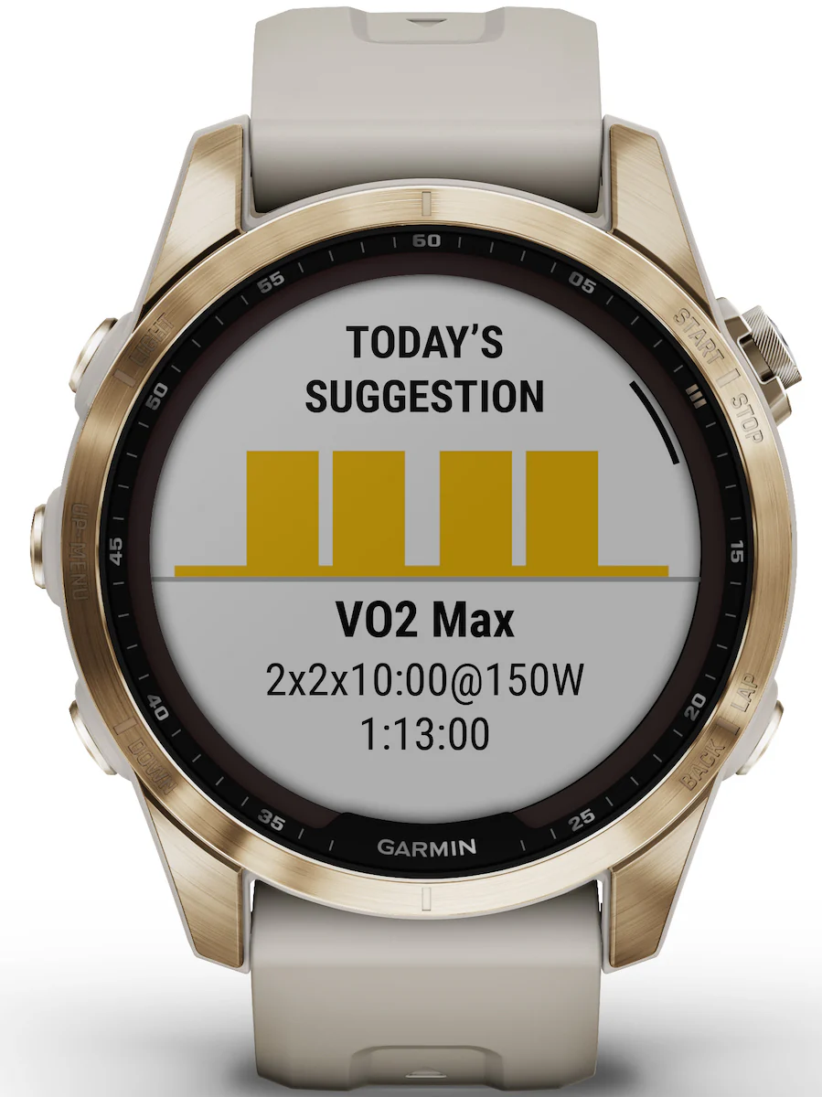 Garmin Fenix 7S Sapphire Solar Cream Gold D - Image 8