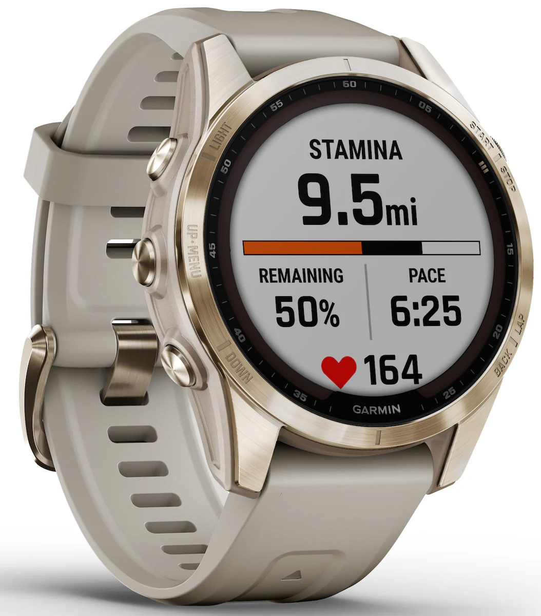 Garmin Fenix 7S Sapphire Solar Cream Gold D - Image 9