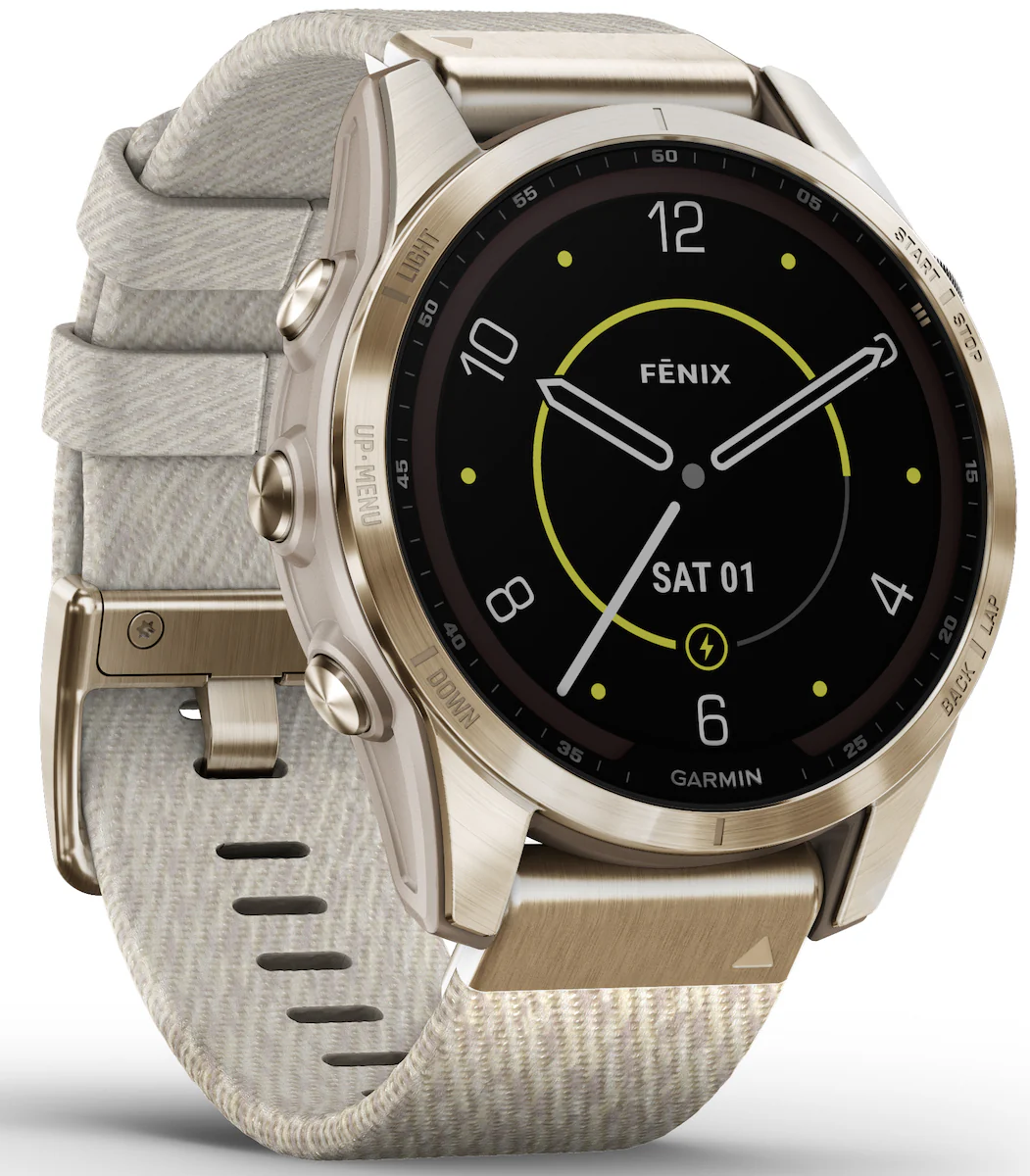 Garmin Watch Fenix 7S Sapphire Solar Cream Gold Titanium - Image 10