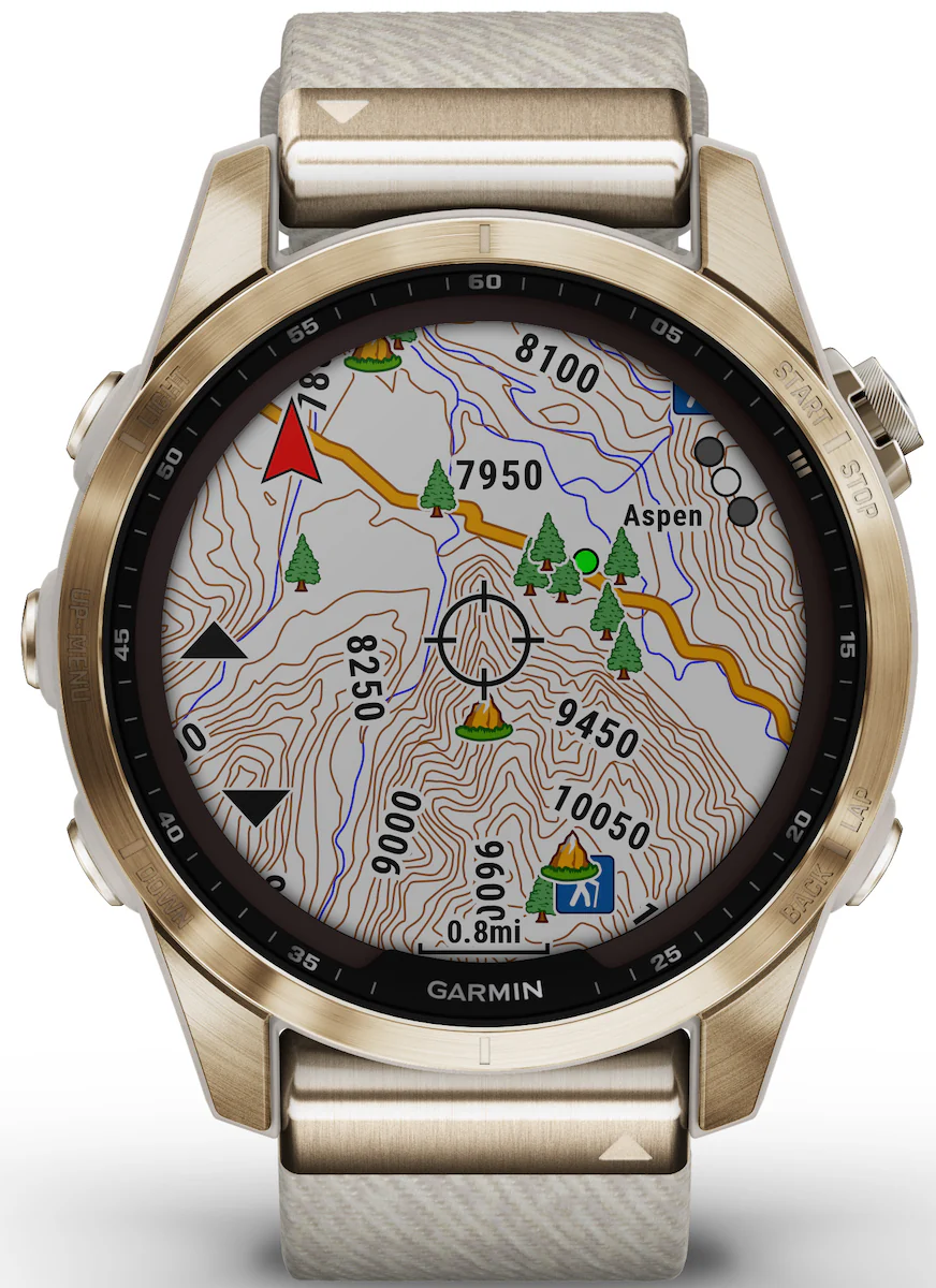 Garmin Watch Fenix 7S Sapphire Solar Cream Gold Titanium - Image 4