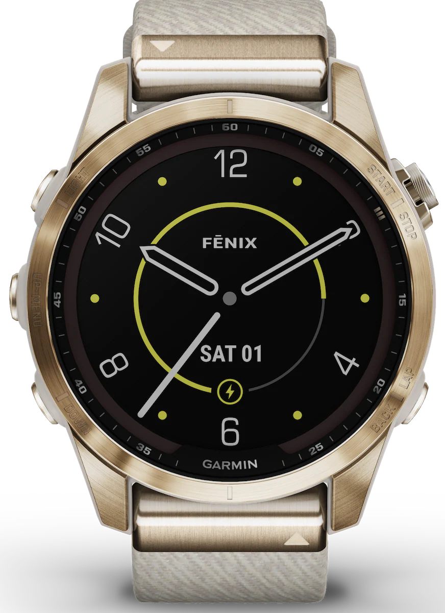 Garmin Watch Fenix 7S Sapphire Solar Cream Gold Titanium - Image 6