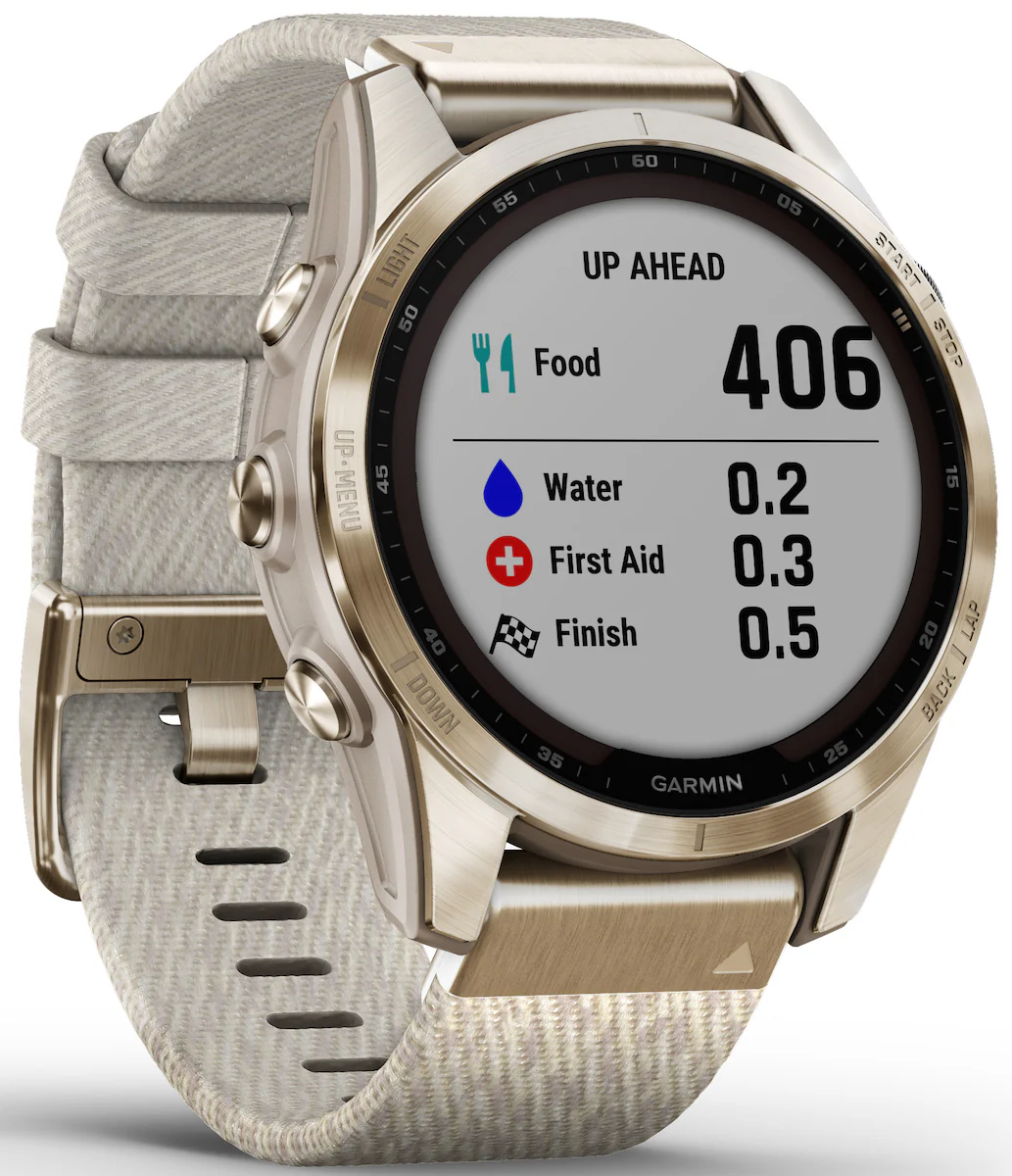Garmin Watch Fenix 7S Sapphire Solar Cream Gold Titanium - Image 9
