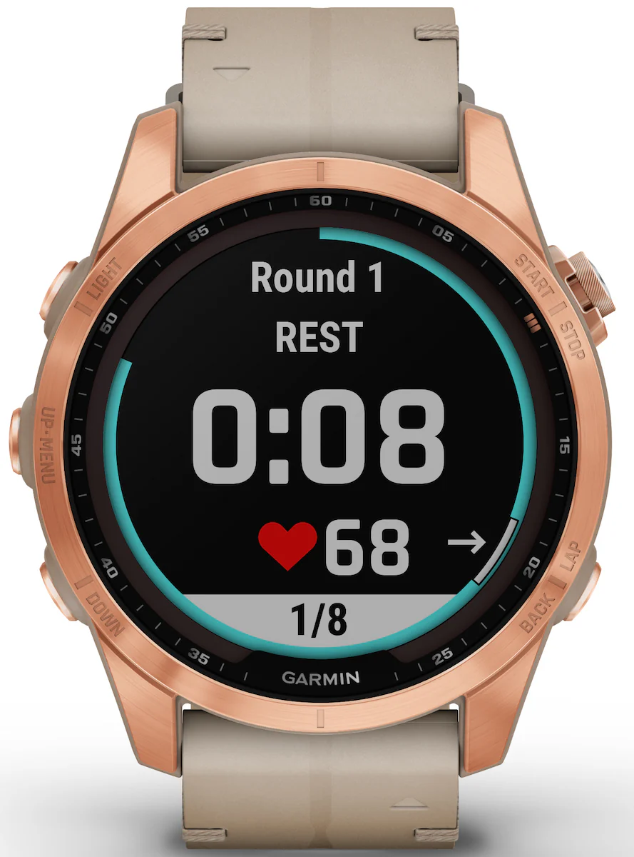 Garmin Watch Fenix 7S Sapphire Solar Rose Gold Titanium - Image 6