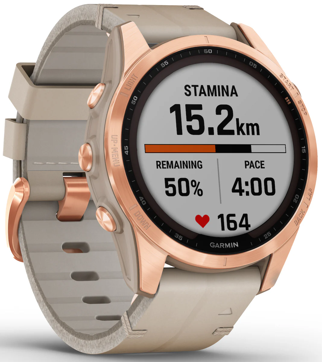 Garmin Watch Fenix 7S Sapphire Solar Rose Gold Titanium - Image 8