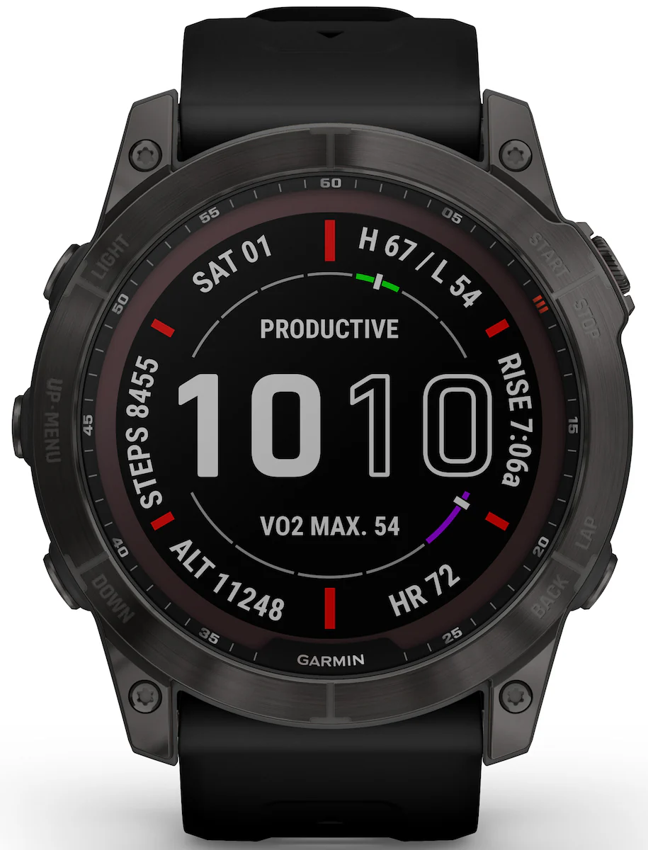 Garmin Watch Fenix 7X Sapphire Carbon Grey Titanium D - Image 7