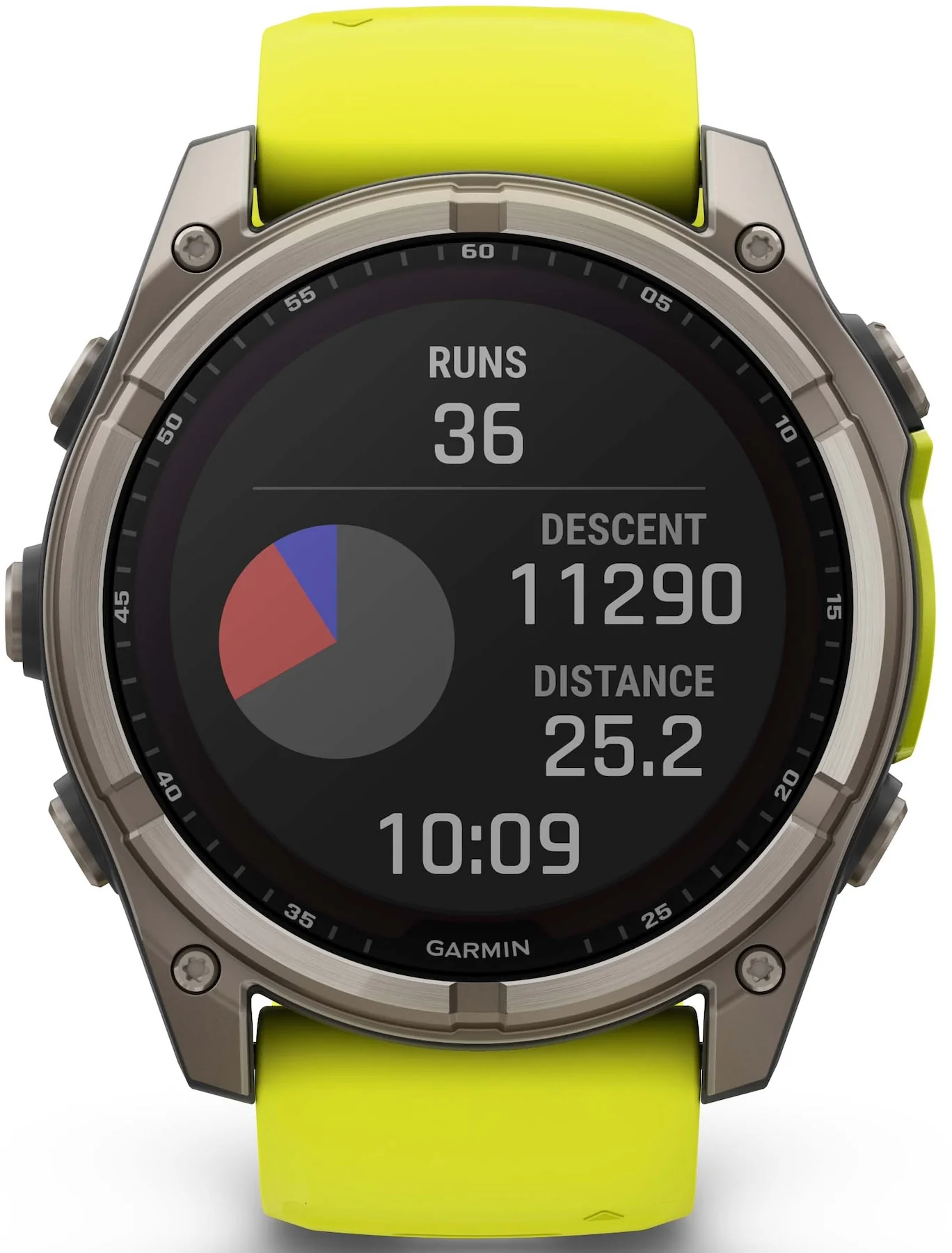 Garmin Fenix 8 51mm Sapphire Solar Titanium Amp Yellow Graphite Silicone Watch - Image 5