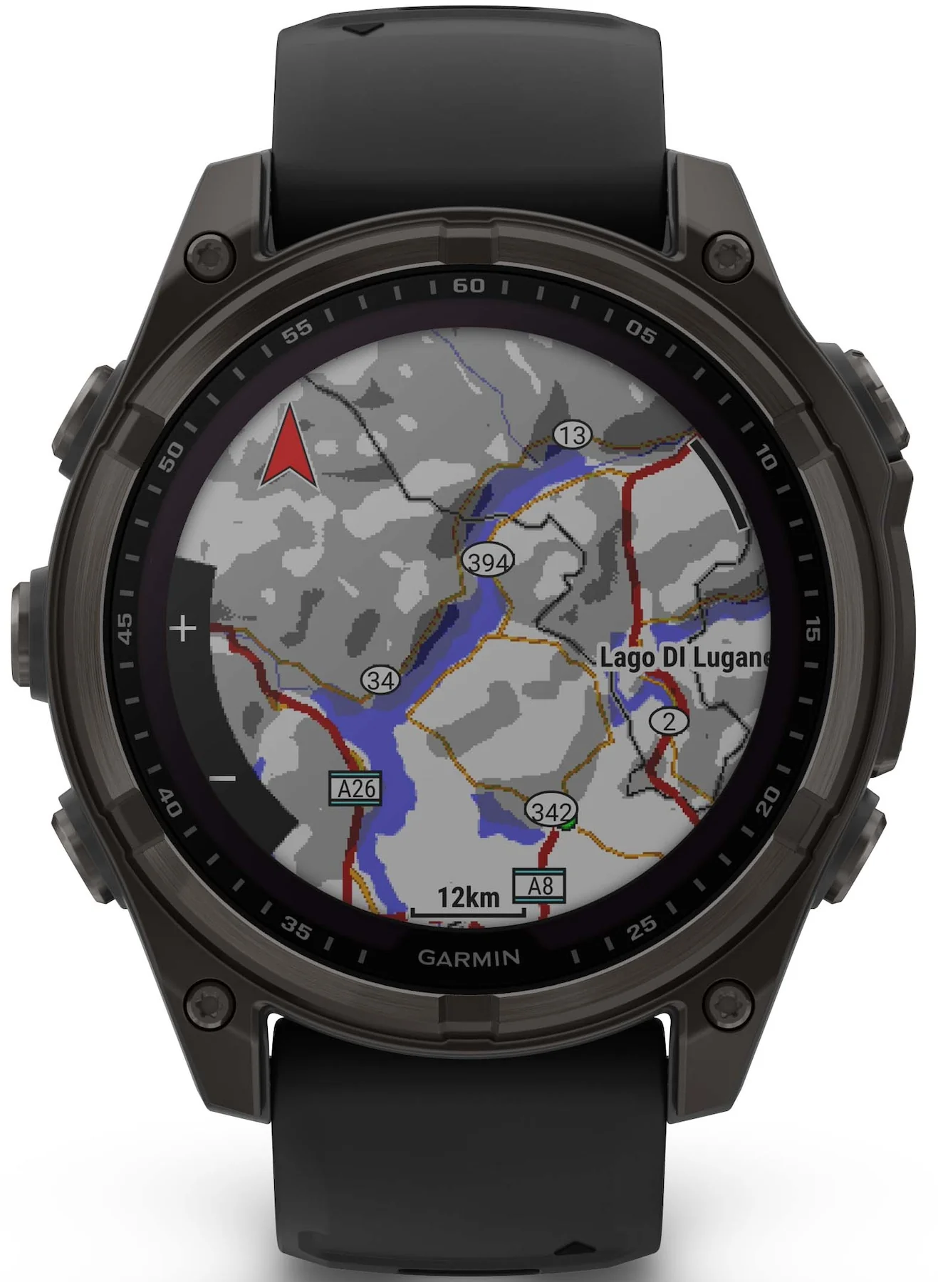 Garmin Fenix 8 47mm Sapphire Solar Carbon Grey DLC Titanium Black Pebble Grey Silicone Watch - Image 4