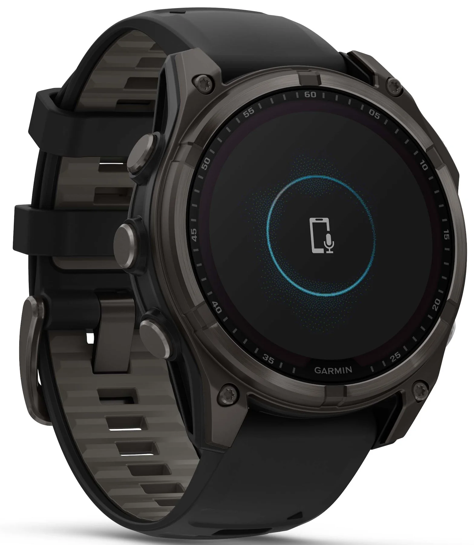 Garmin Fenix 8 47mm Sapphire Solar Carbon Grey DLC Titanium Black Pebble Grey Silicone Watch - Image 8