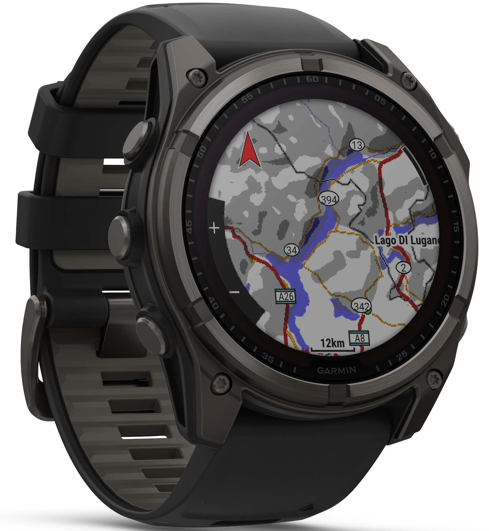Garmin Fenix 8 51mm Sapphire Solar Carbon Grey DLC Titanium Black Pebble Grey Silicone Watch - Image 7