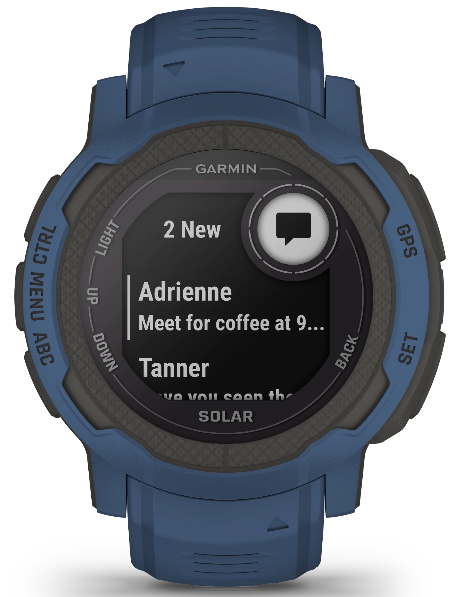 Garmin Watch Instinct 2 Solar GPS Tidal Blue Smartwatch - Image 4