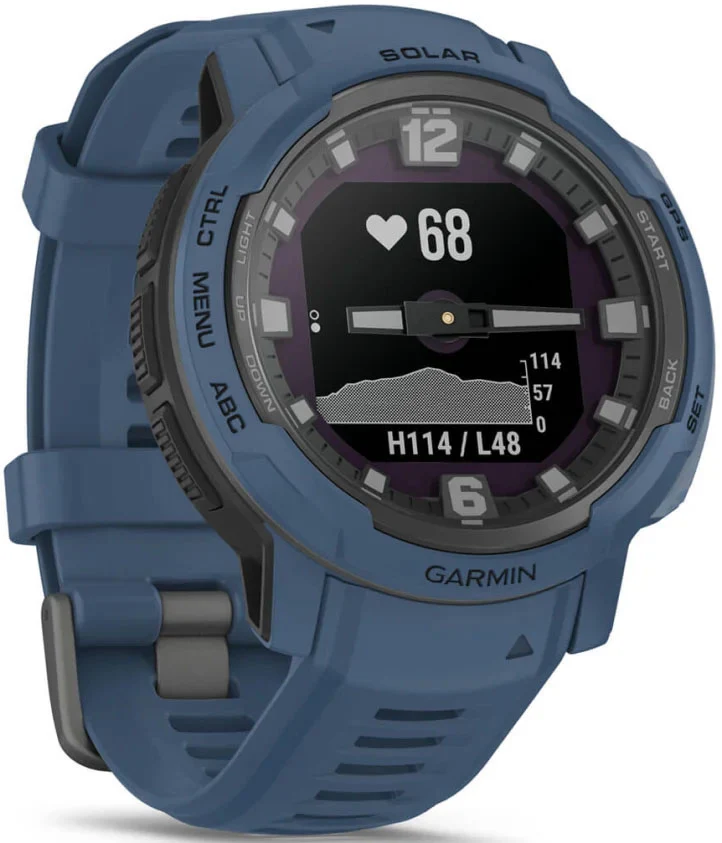 Garmin Instinct Crossover Solar Tidal Blue Watch - Image 5