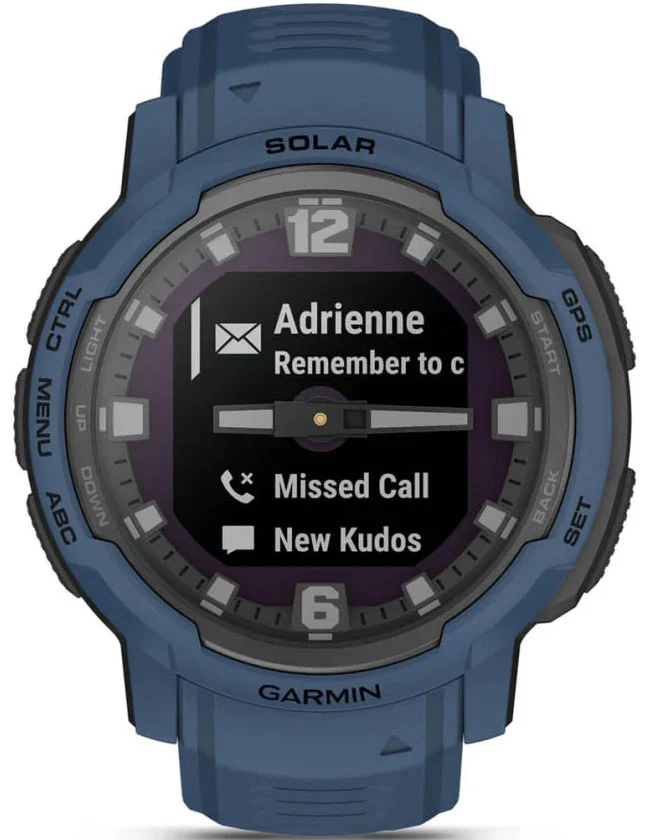 Garmin Instinct Crossover Solar Tidal Blue Watch - Image 8