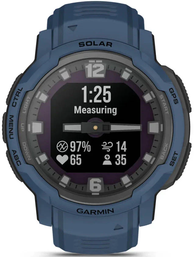 Garmin Instinct Crossover Solar Tidal Blue Watch - Image 9